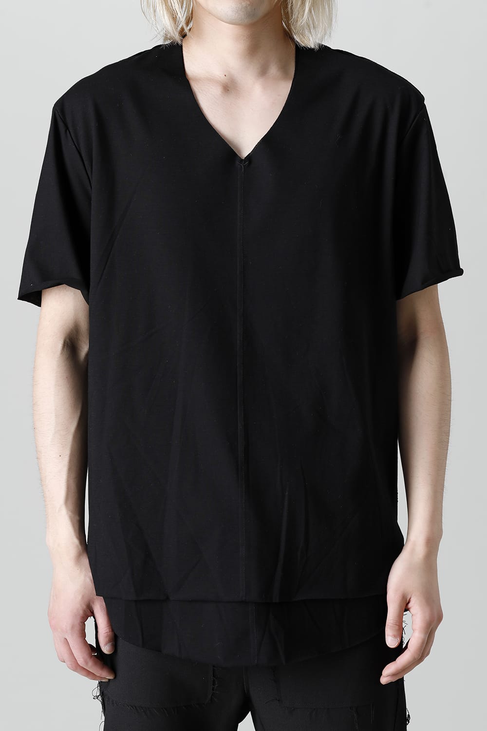 Layered Cutsew 6th(V-Neck Oversize) Black