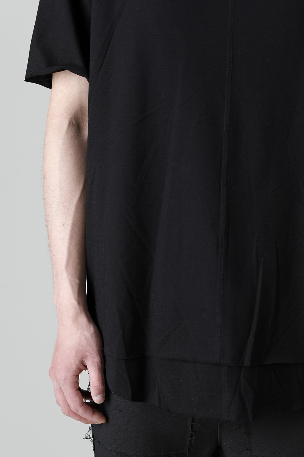 Layered Cutsew 6th(V-Neck Oversize) Black