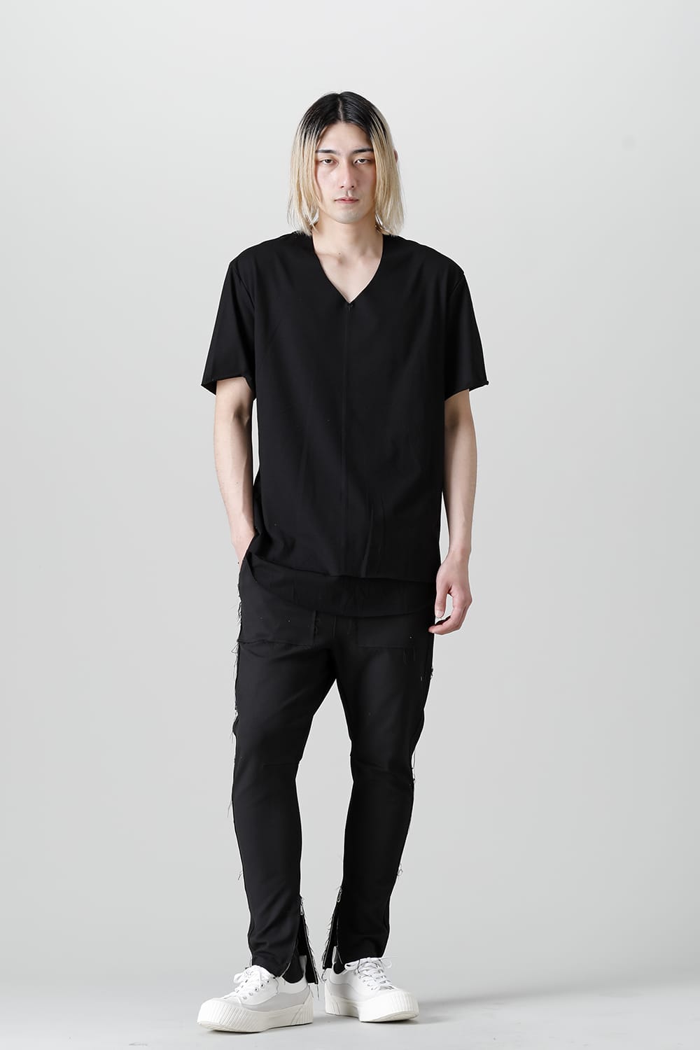 Layered Cutsew 6th(V-Neck Oversize) Black