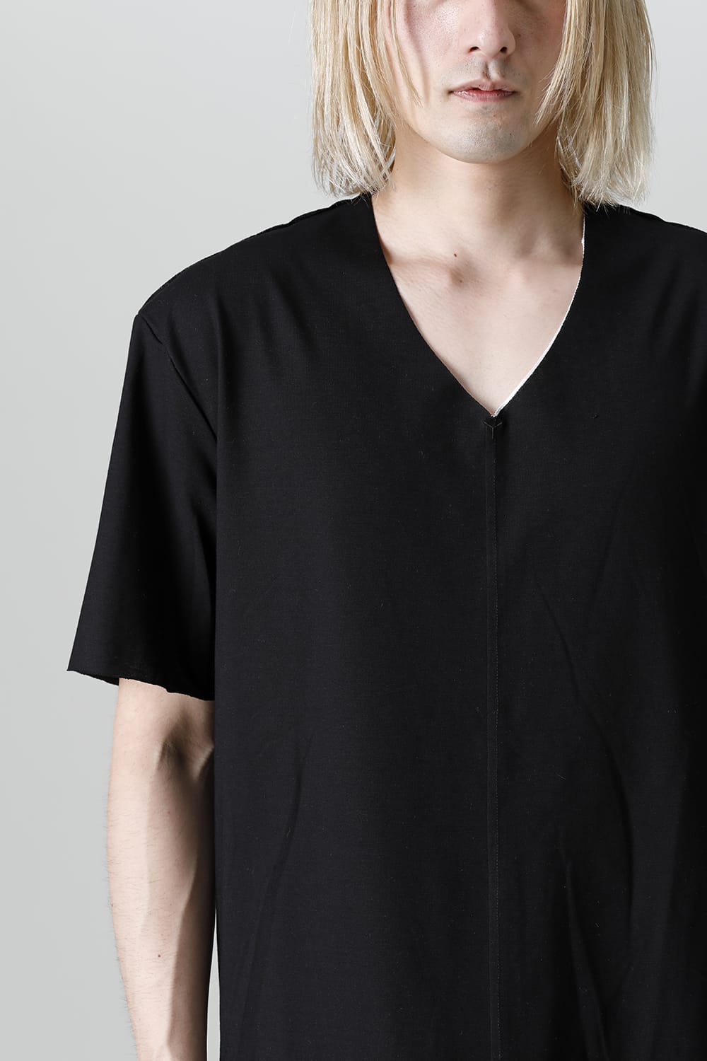 Layered Cutsew 6th(V-Neck Oversize) Black/White