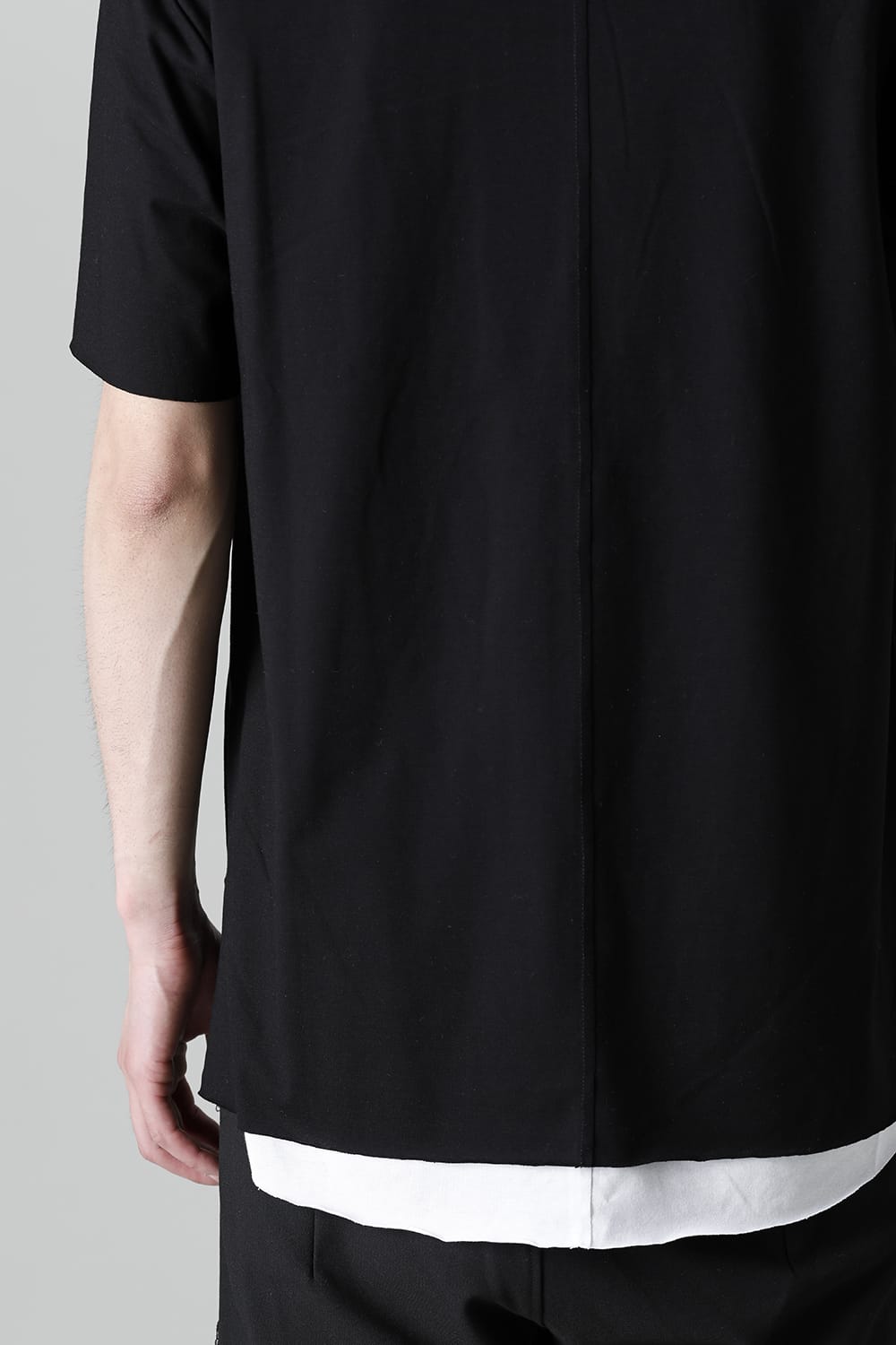 Layered Cutsew 6th(V-Neck Oversize) Black/White