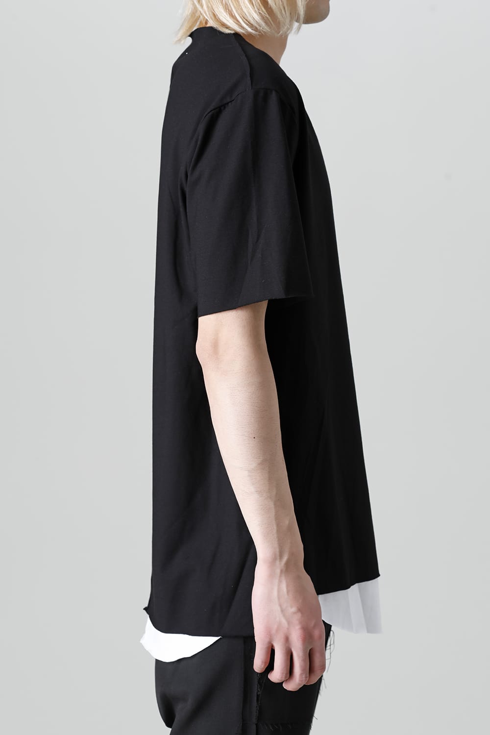Layered Cutsew 6th(V-Neck Oversize) Black/White