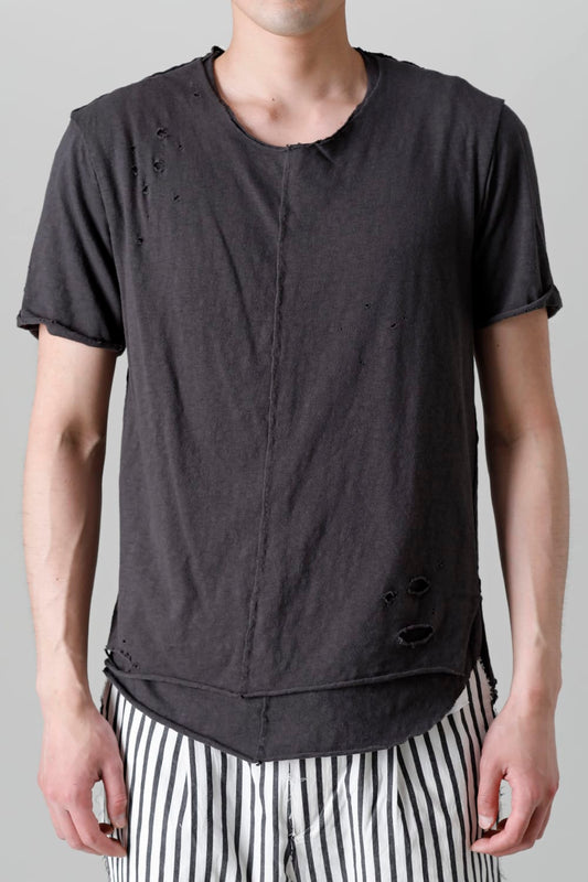 Layered Cutsew 5th C-Neck Broken Slate