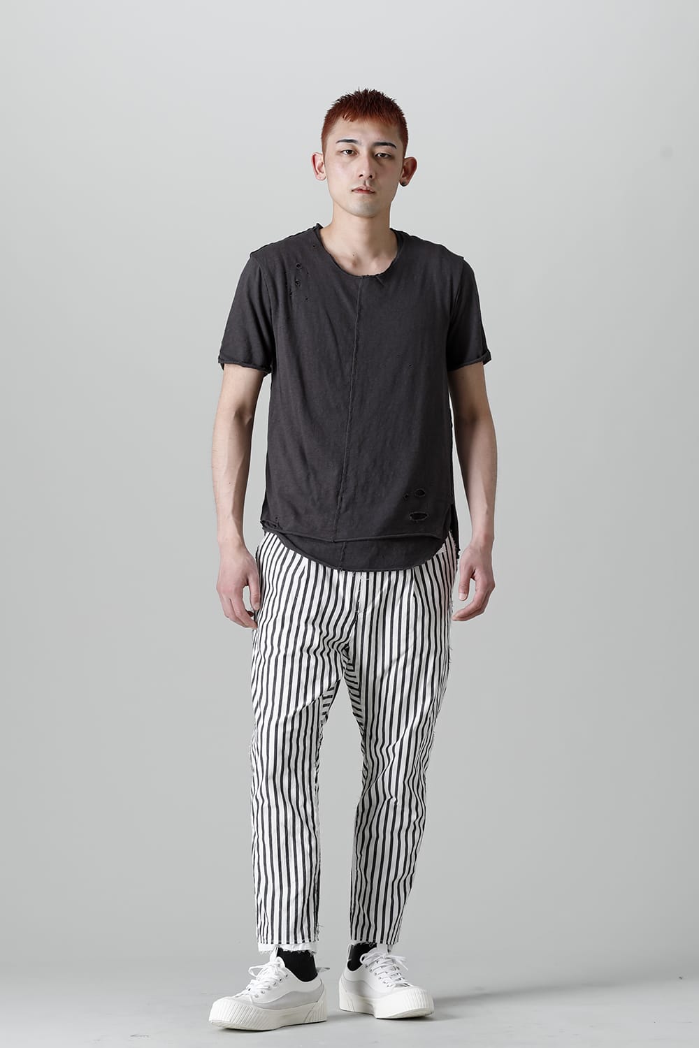 レイヤード カットソー 5th Cネック ブロークン スレート