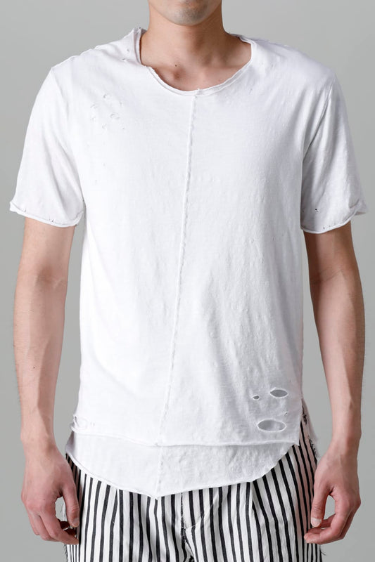 Layered Cutsew 5th C-Neck Broken White