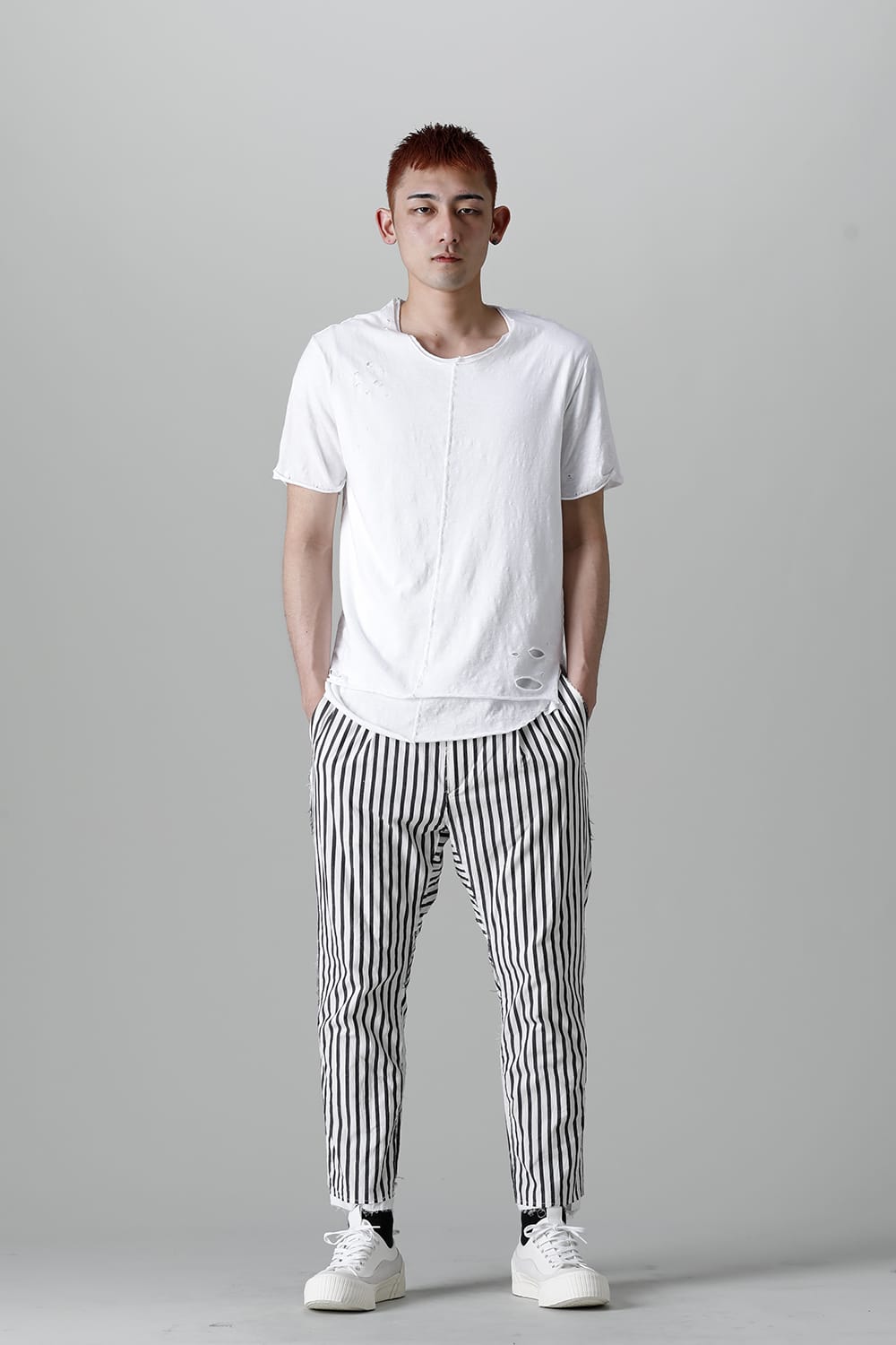 Layered Cutsew 5th C-Neck Broken White