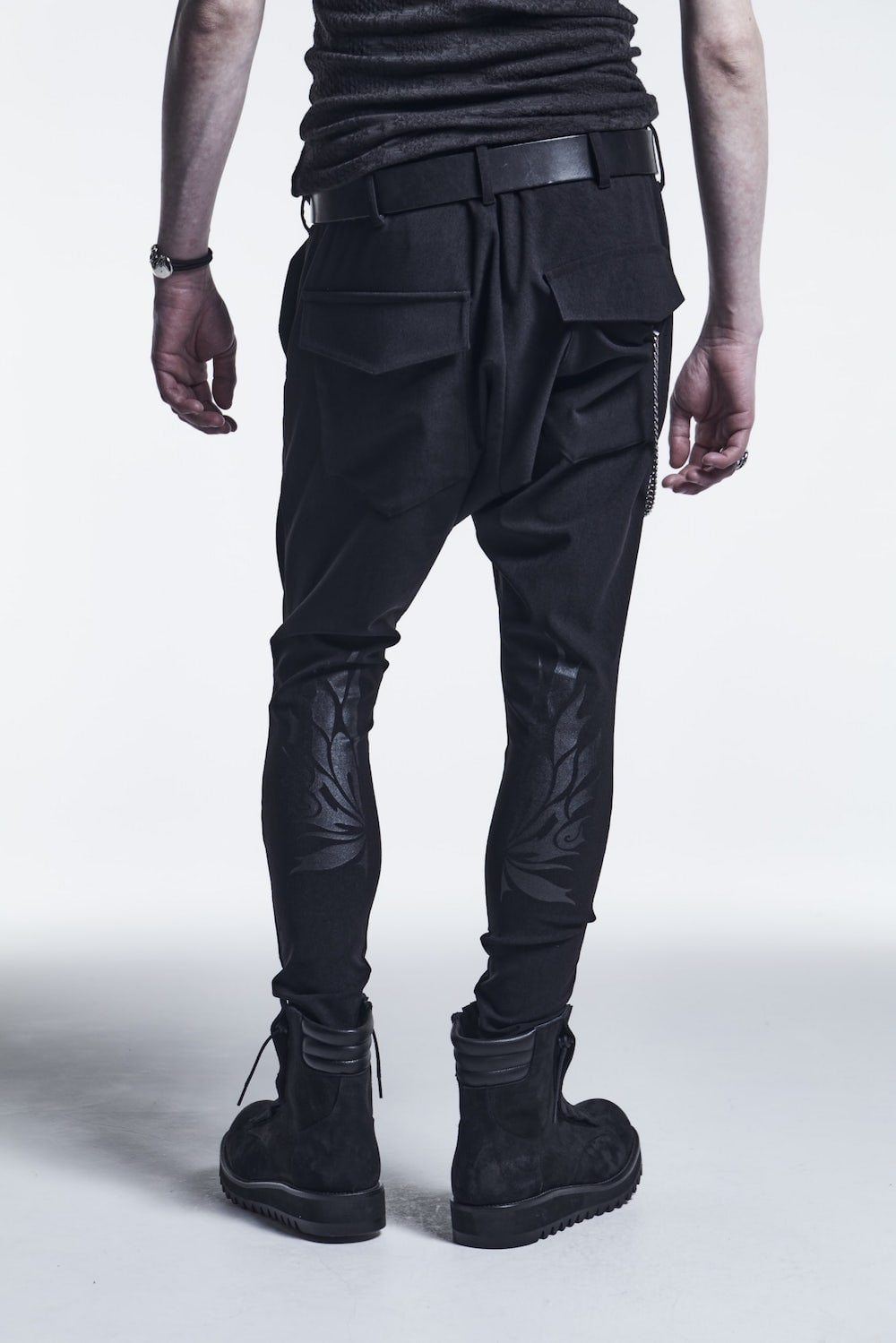 Saruel Pants Black/Black Print