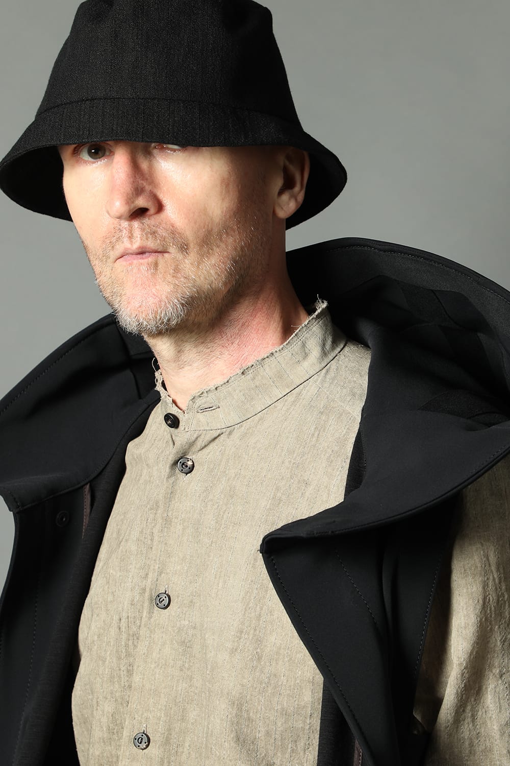 Shirt cotton / linen cold dyed