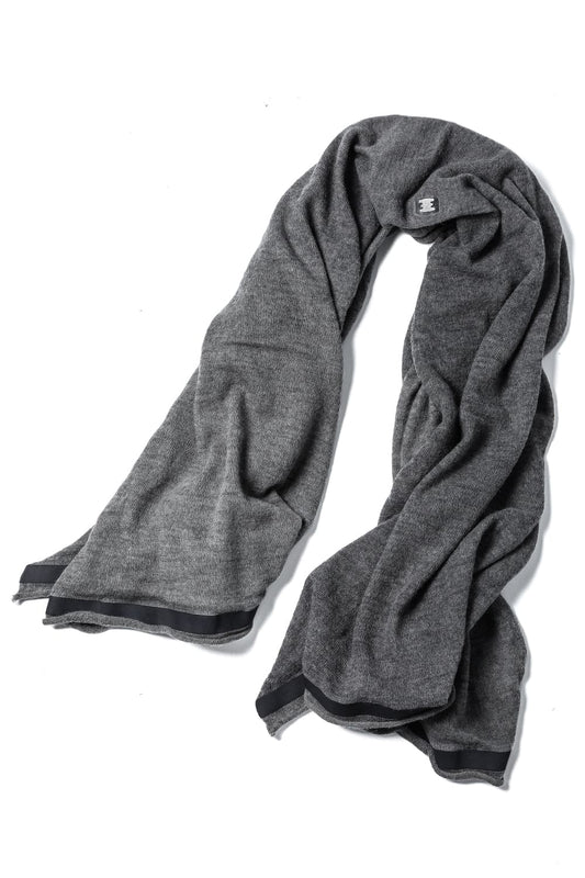 Scarf w/ Thermoadhesive Leather Tapes Plomb Cold Dye