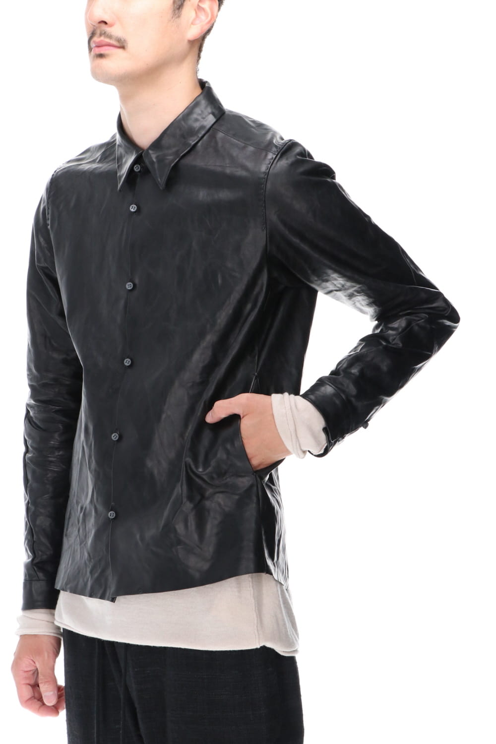 Leather Jacket Baby Buffalo Leather Black