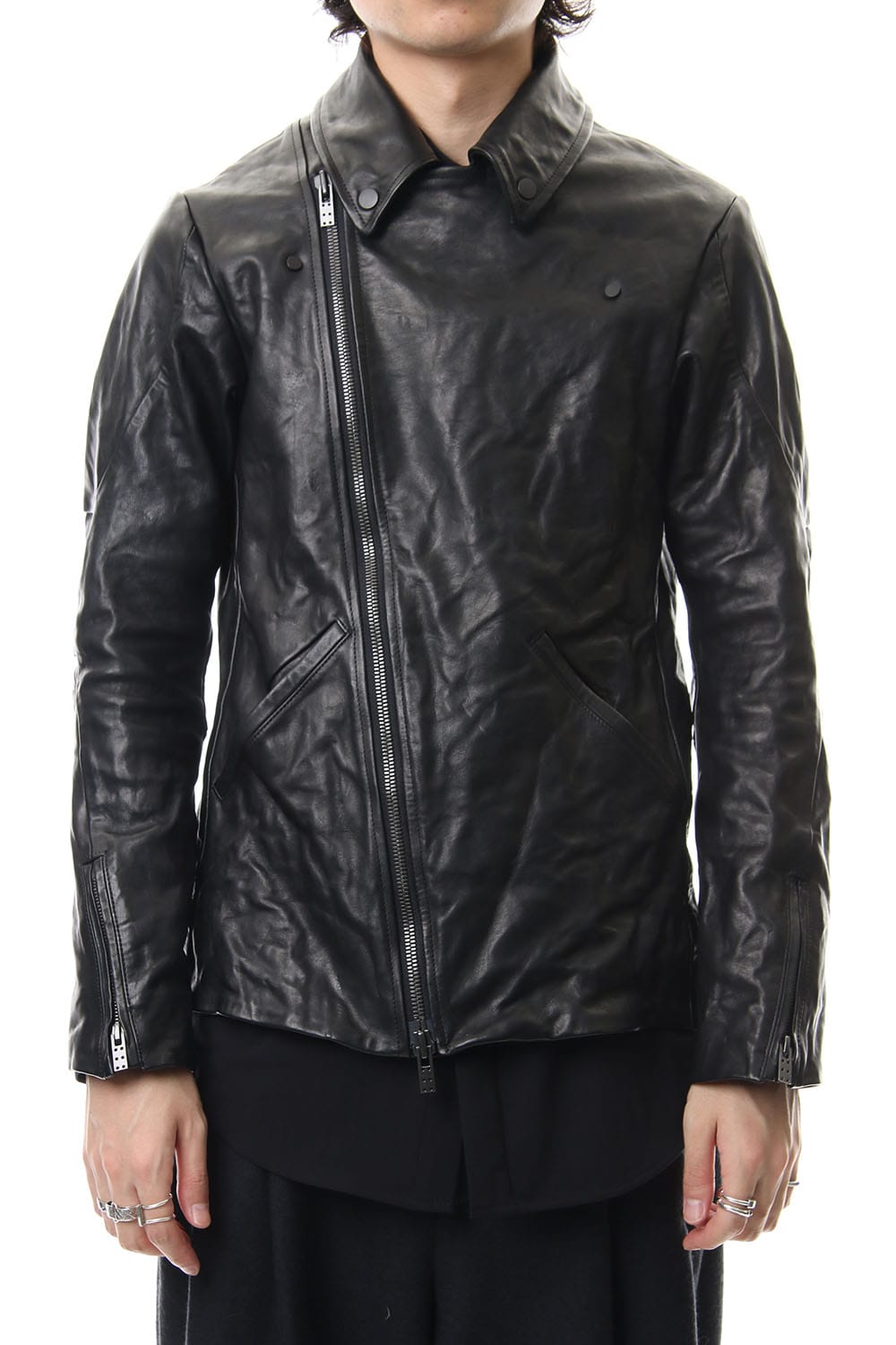 Guidi Horse Leather Double Riders Jacket