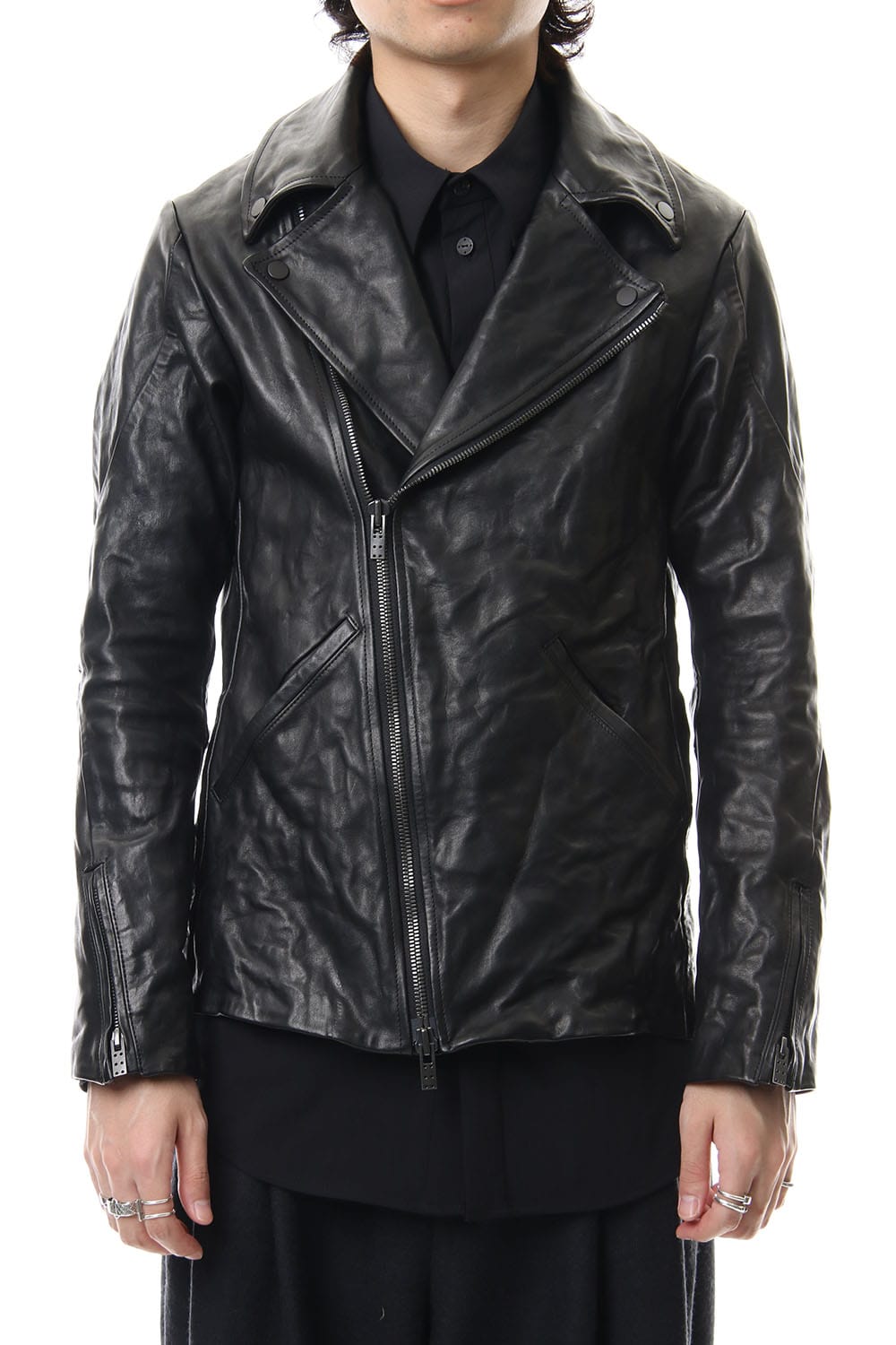 Guidi Horse Leather Double Riders Jacket