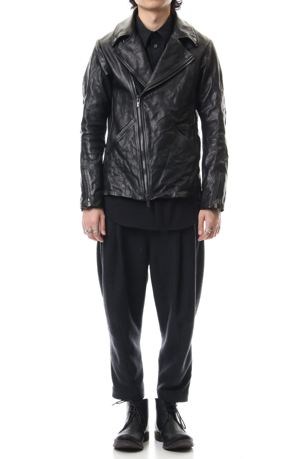 Guidi Horse Leather Double Riders Jacket