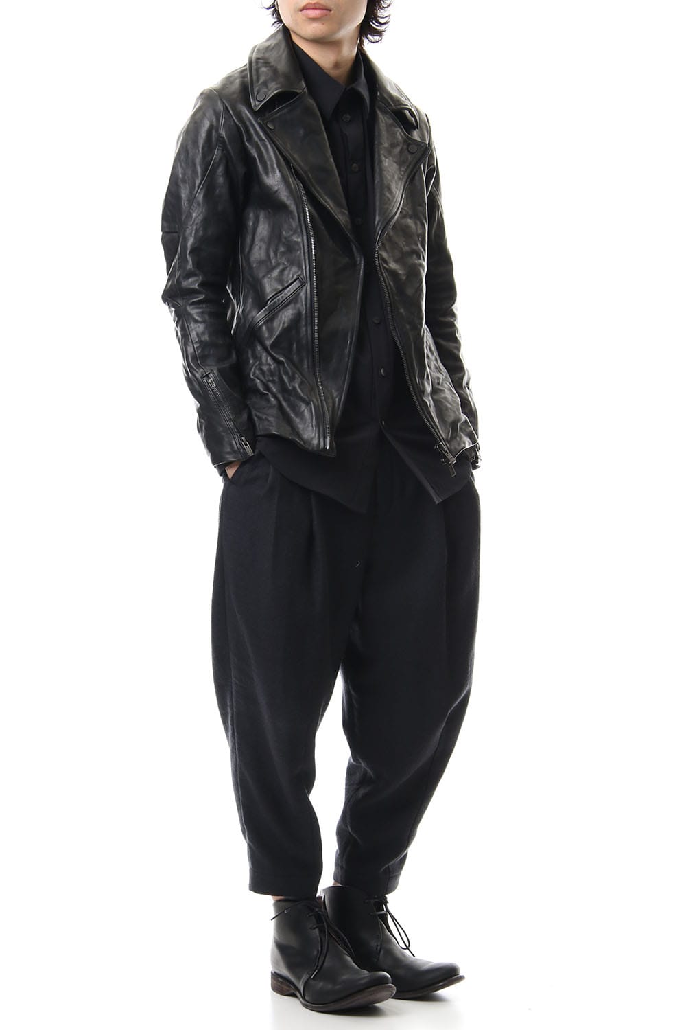 Guidi Horse Leather Double Riders Jacket