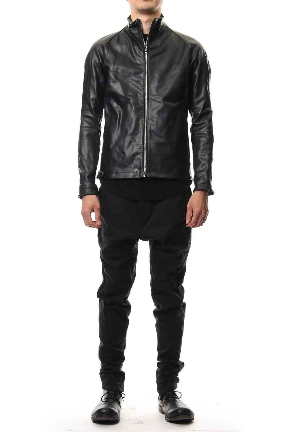 High Neck Jacket Calf Leather