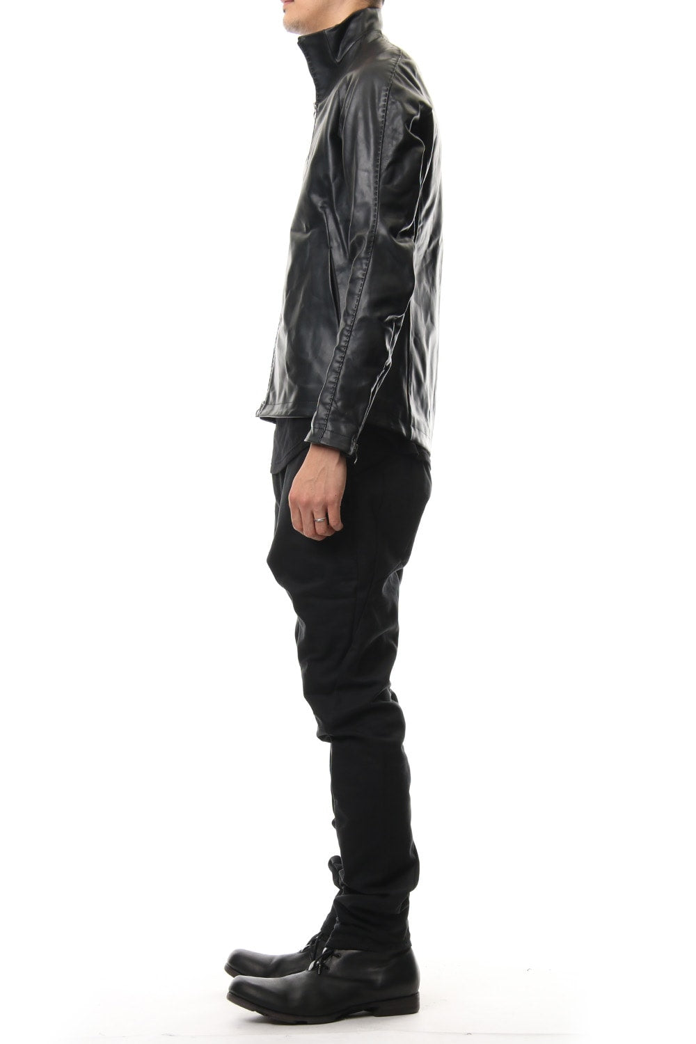 High Neck Jacket Calf Leather