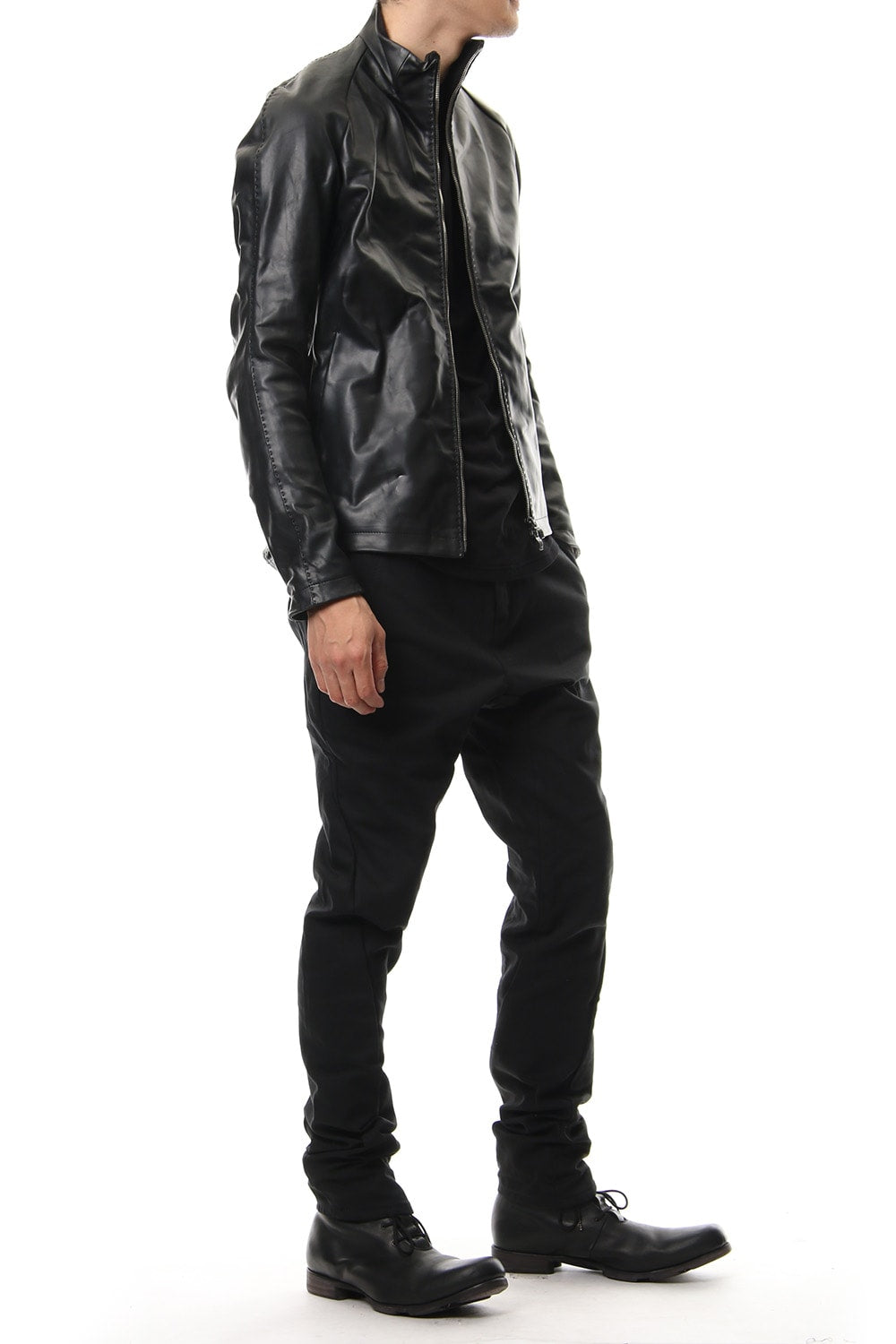 High Neck Jacket Calf Leather