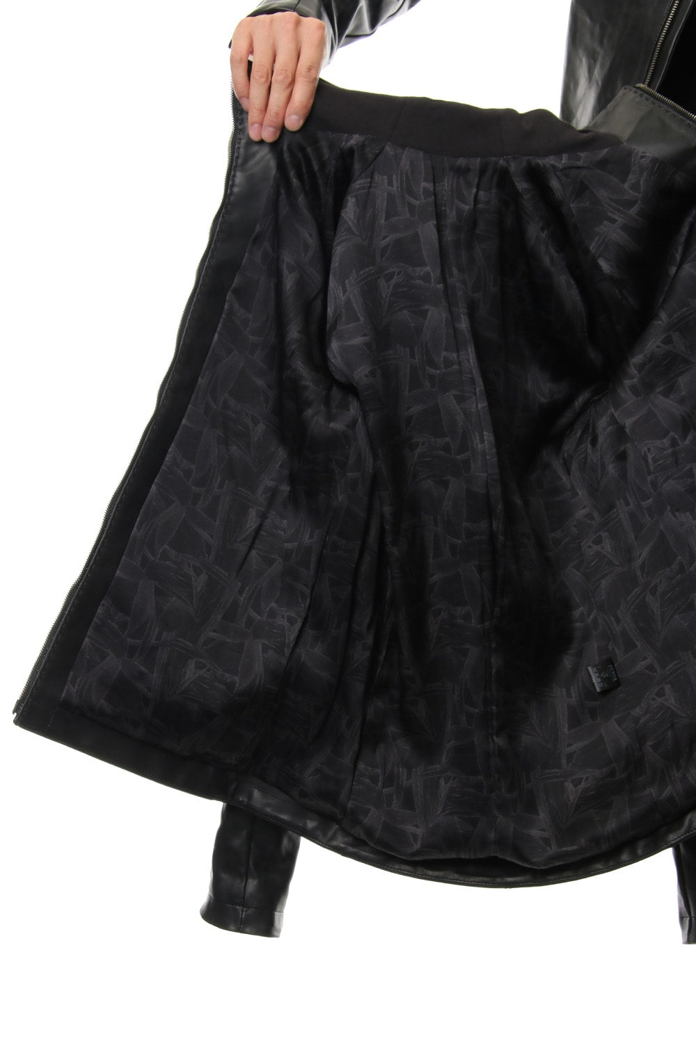 High Neck Jacket Calf Leather