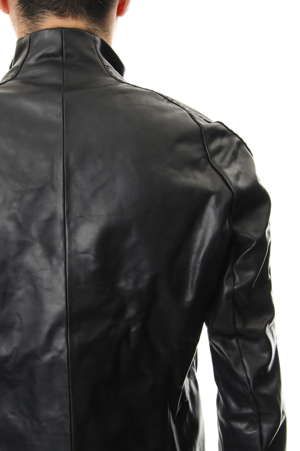 High Neck Jacket Calf Leather
