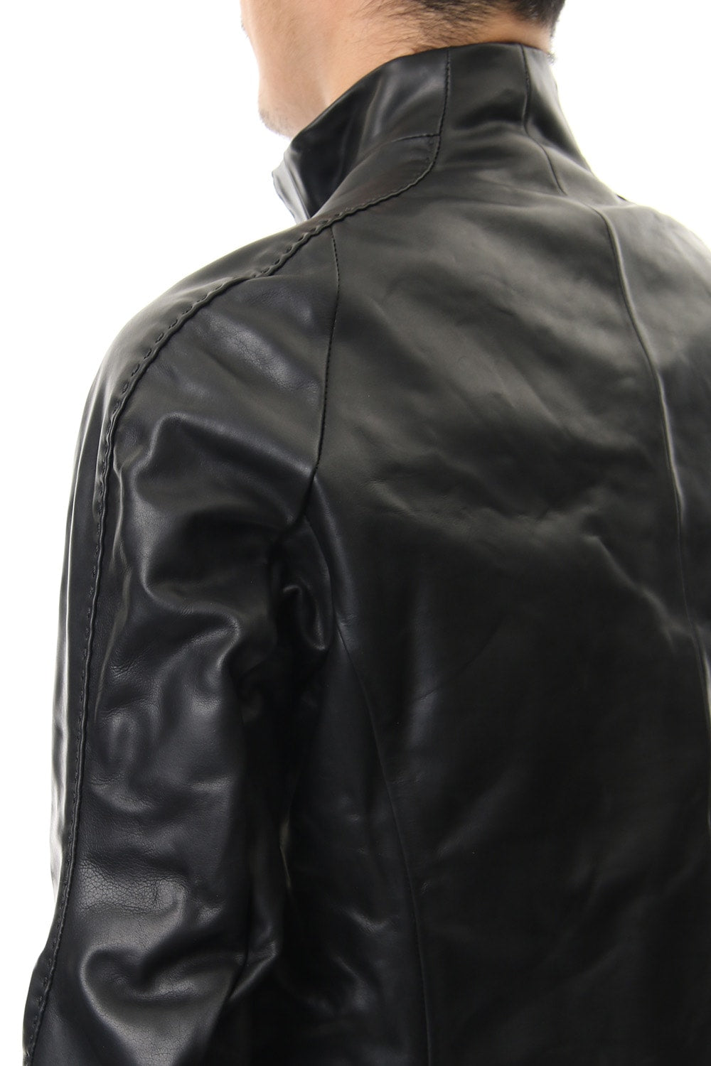 High Neck Jacket Calf Leather
