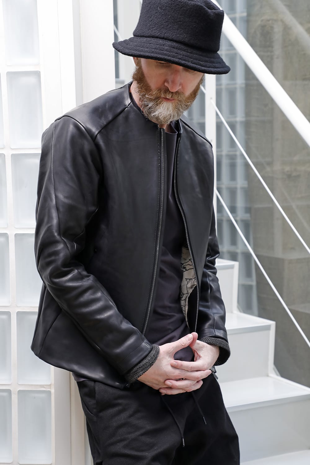Leather Jacket GUIDI Baby Buffalo