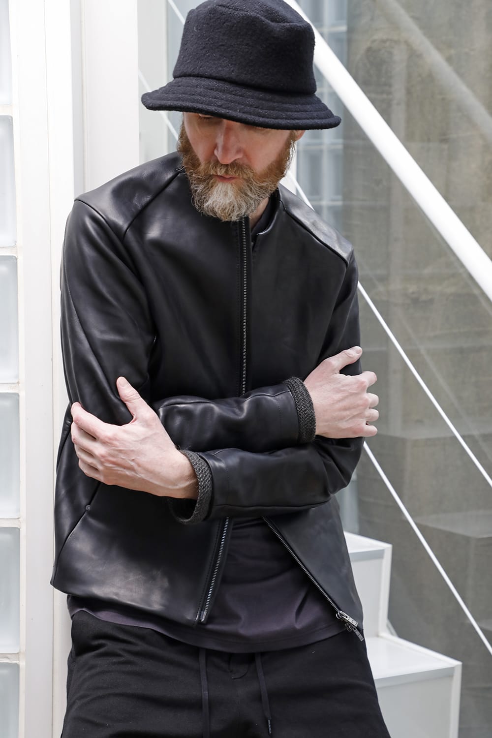 Leather Jacket GUIDI Baby Buffalo