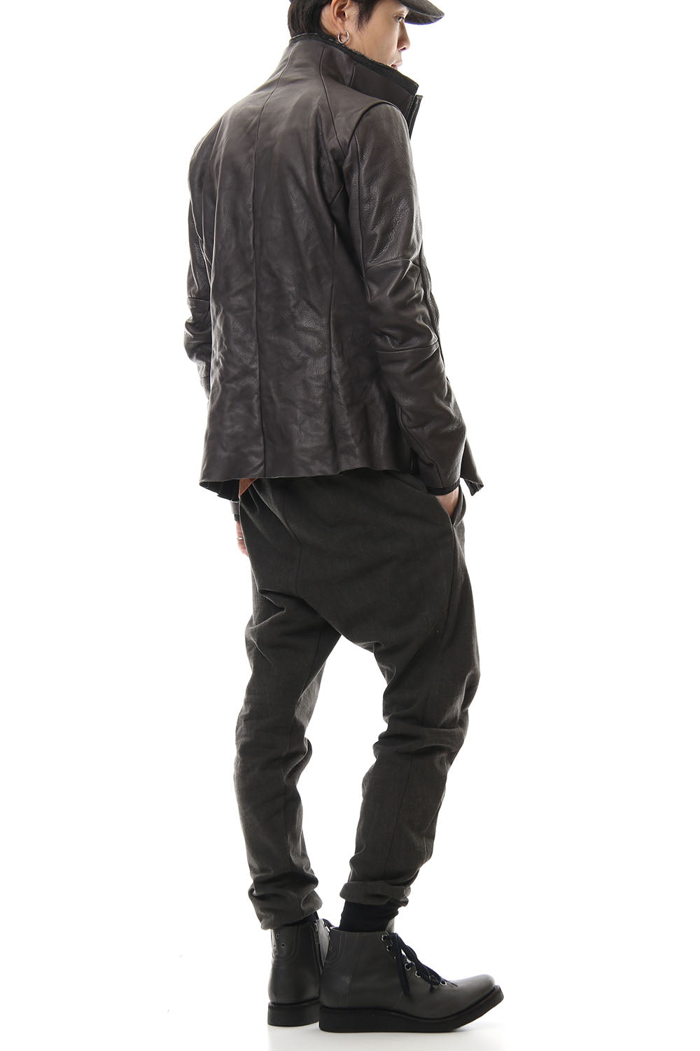 Leather jacket cow leather - Charcoal