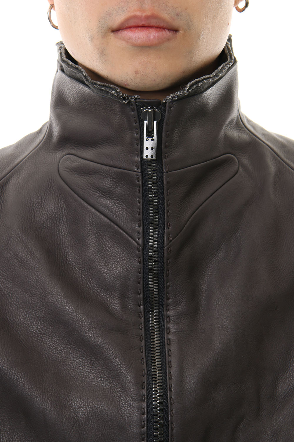 Leather jacket cow leather - Charcoal