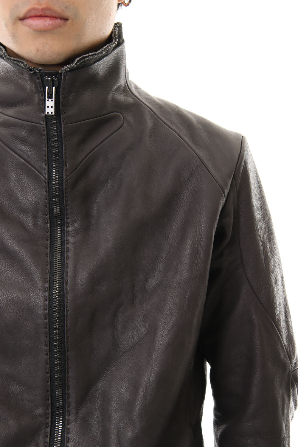 Leather jacket cow leather - Charcoal