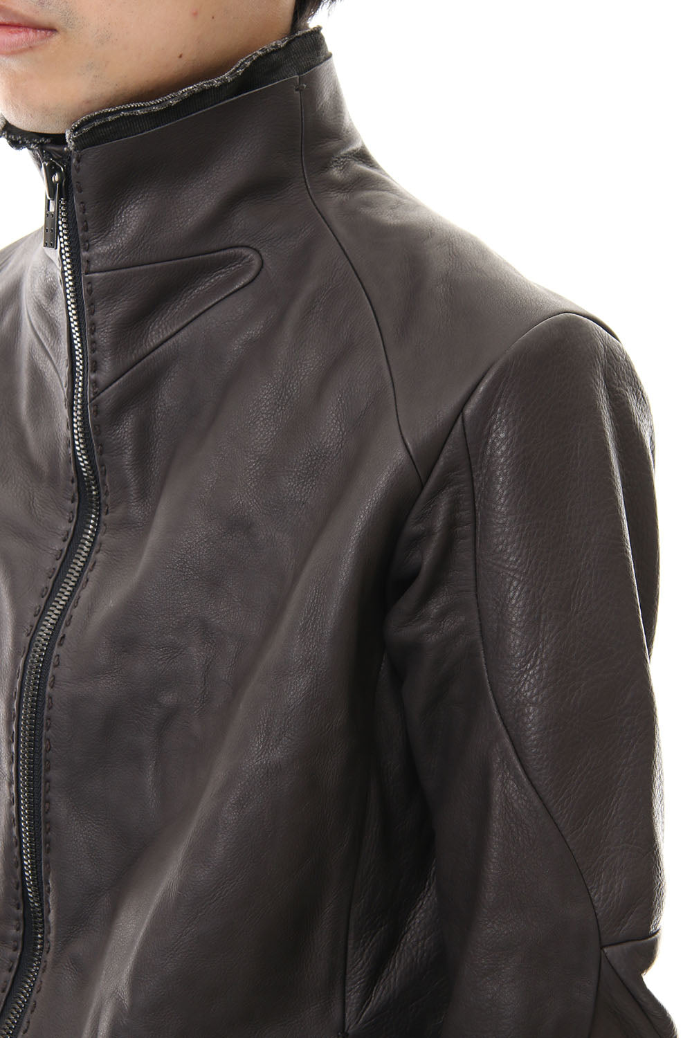 Leather jacket cow leather - Charcoal