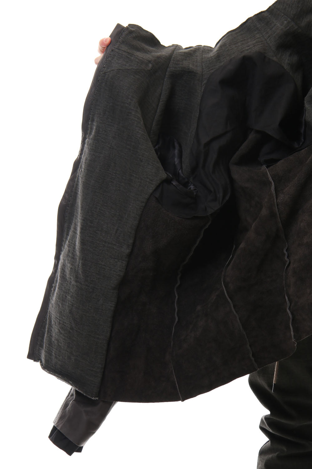 Leather jacket cow leather - Charcoal