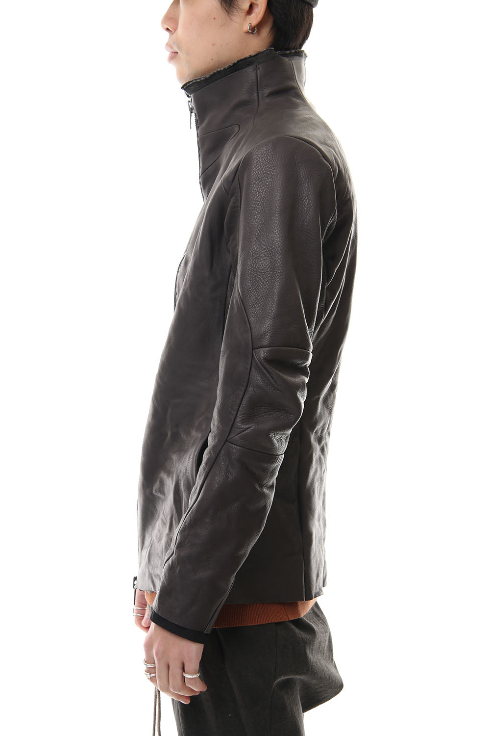 Leather jacket cow leather - Charcoal