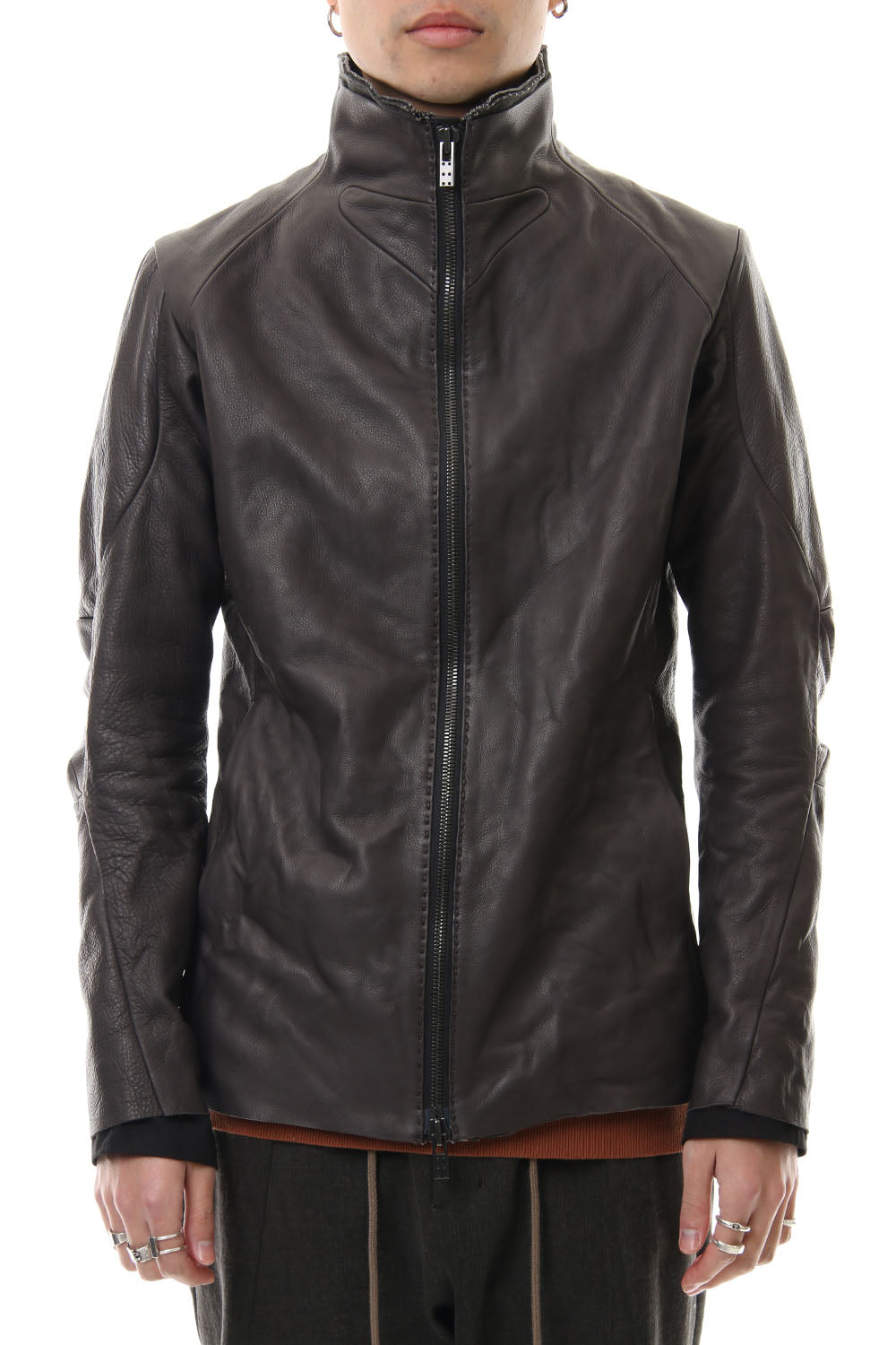 Leather jacket cow leather - Charcoal