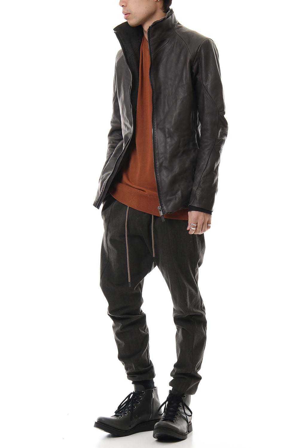 Leather jacket cow leather - Charcoal