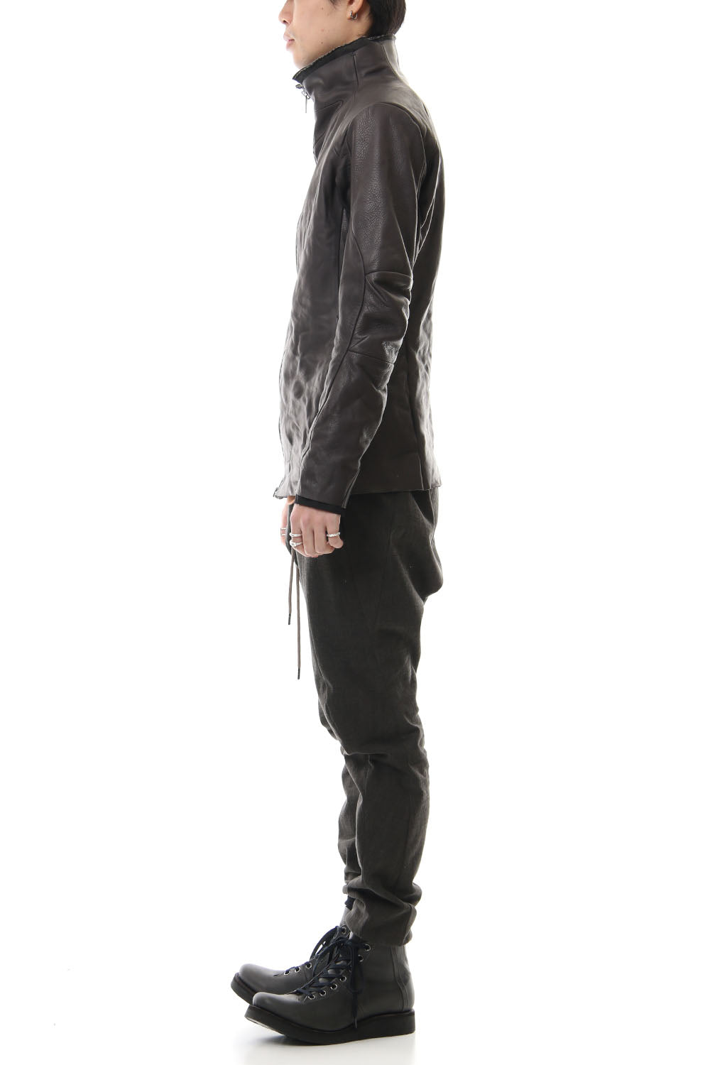 Leather jacket cow leather - Charcoal