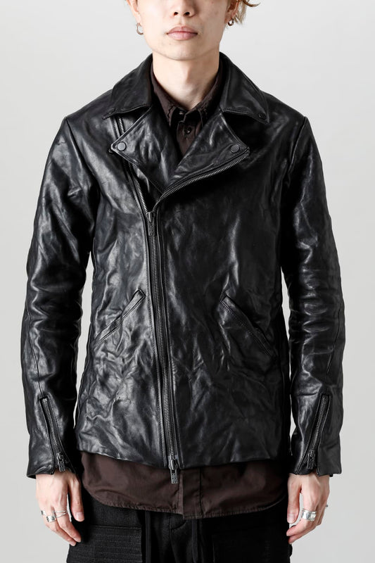FASCINATE Limited GUIDI Horse Leather Double Riders Jacket Black