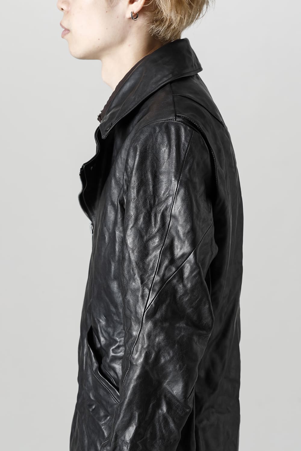 FASCINATE Limited GUIDI Horse Leather Double Riders Jacket Black