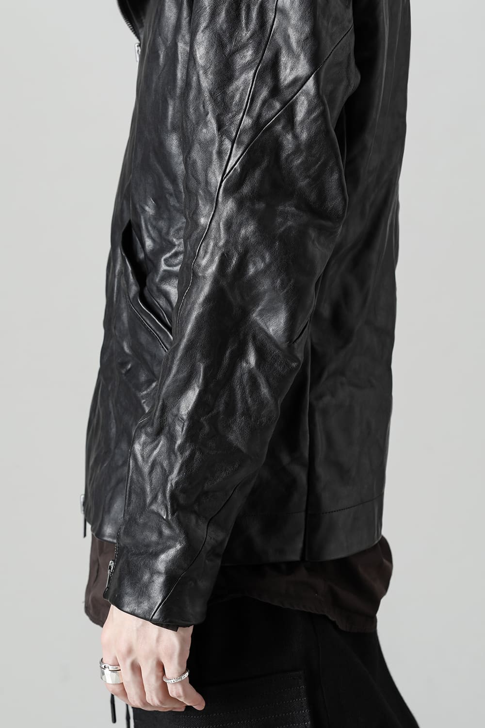 FASCINATE Limited GUIDI Horse Leather Double Riders Jacket Black