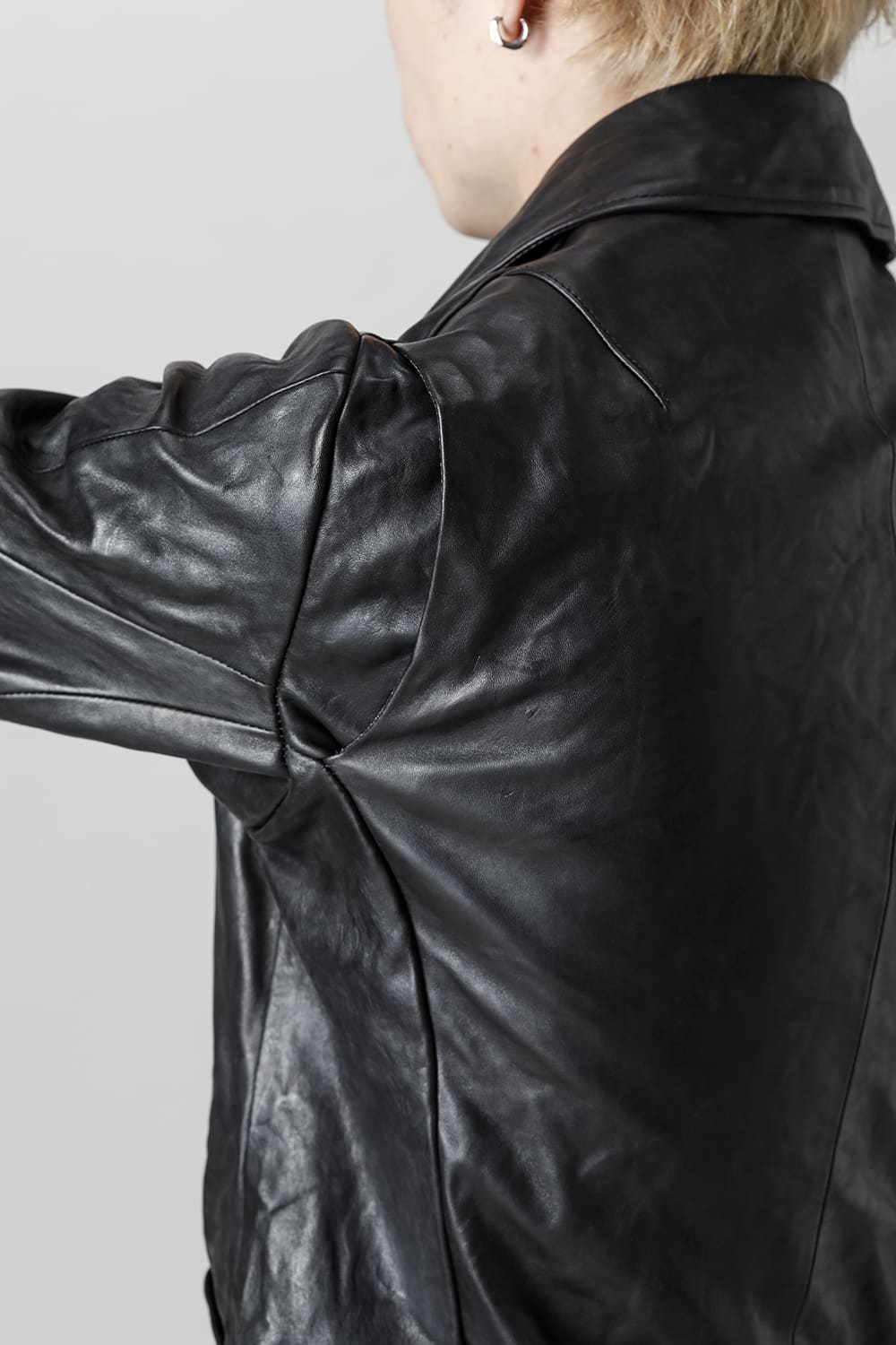 FASCINATE Limited GUIDI Horse Leather Double Riders Jacket Black