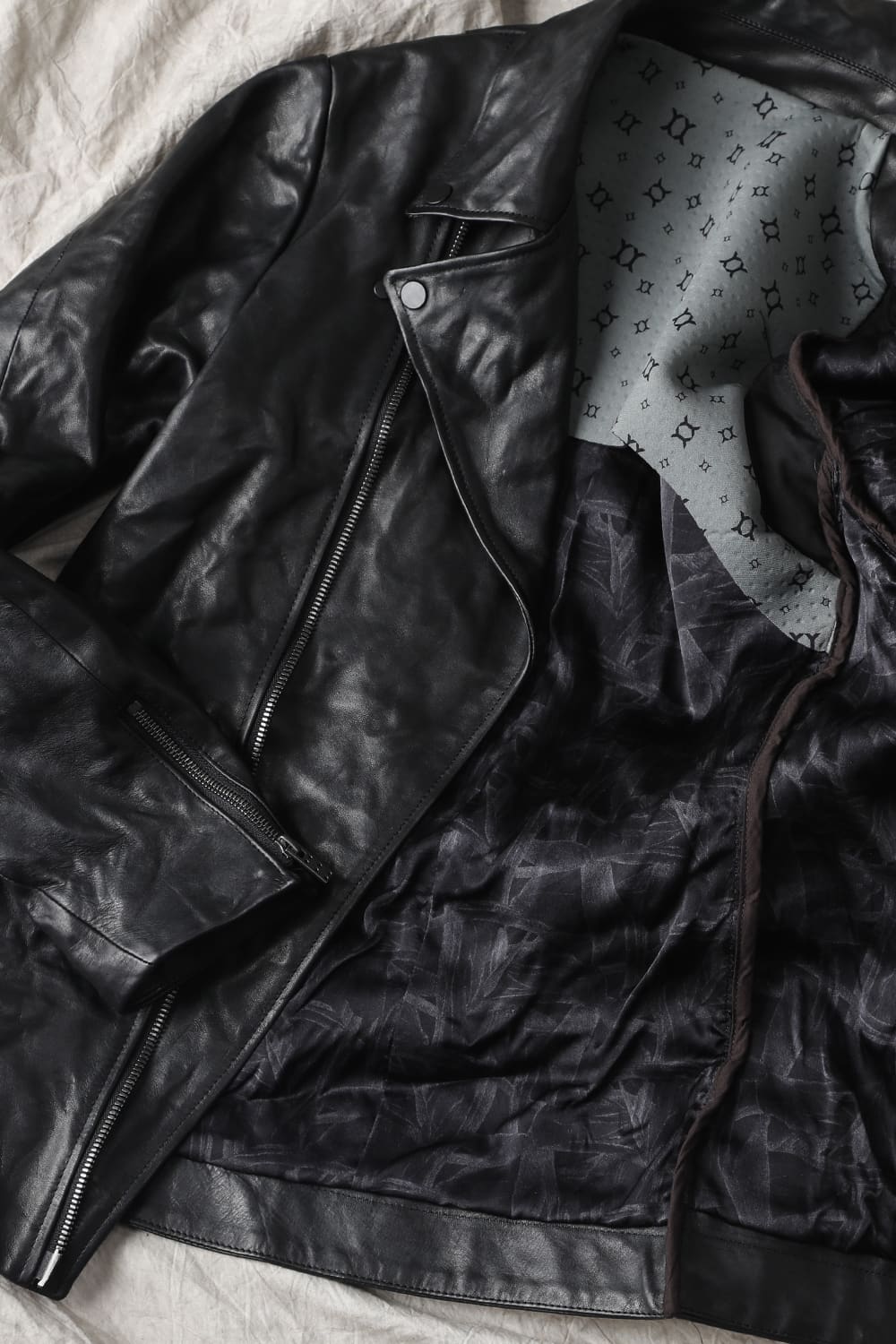 FASCINATE Limited GUIDI Horse Leather Double Riders Jacket Black