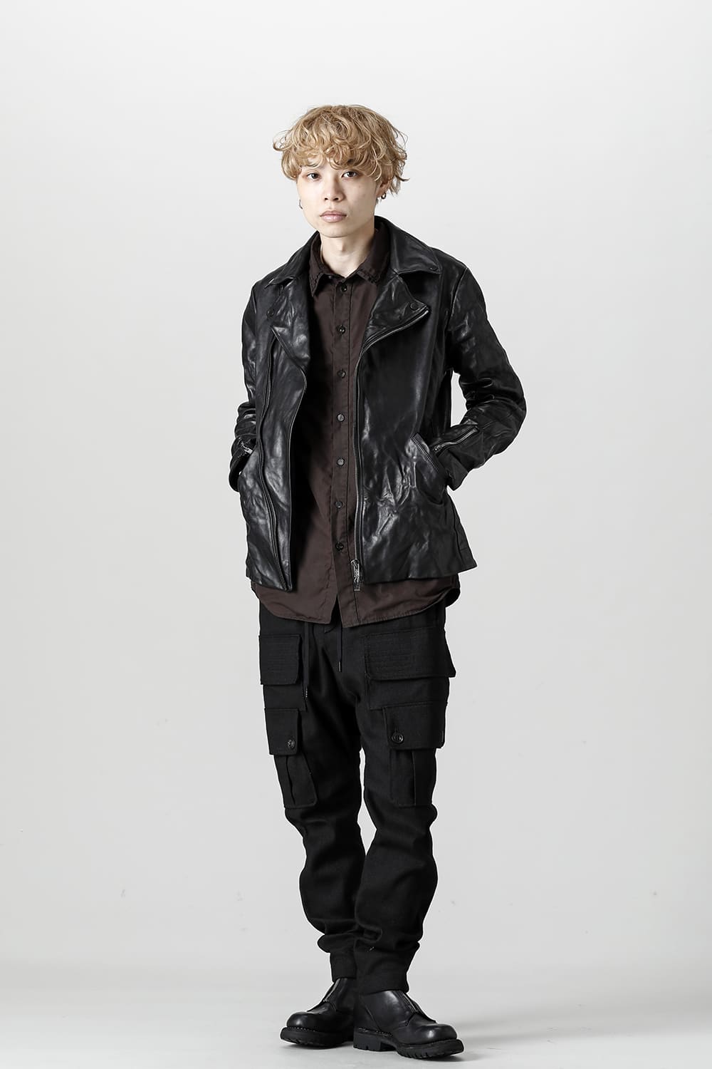 FASCINATE Limited GUIDI Horse Leather Double Riders Jacket Black