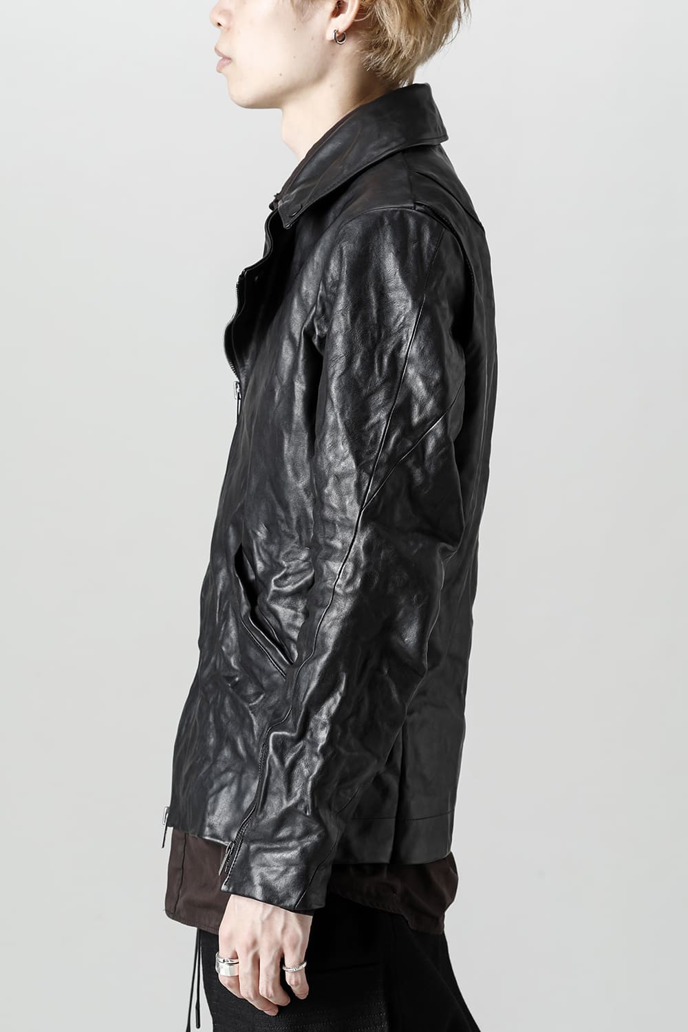 FASCINATE Limited GUIDI Horse Leather Double Riders Jacket Black