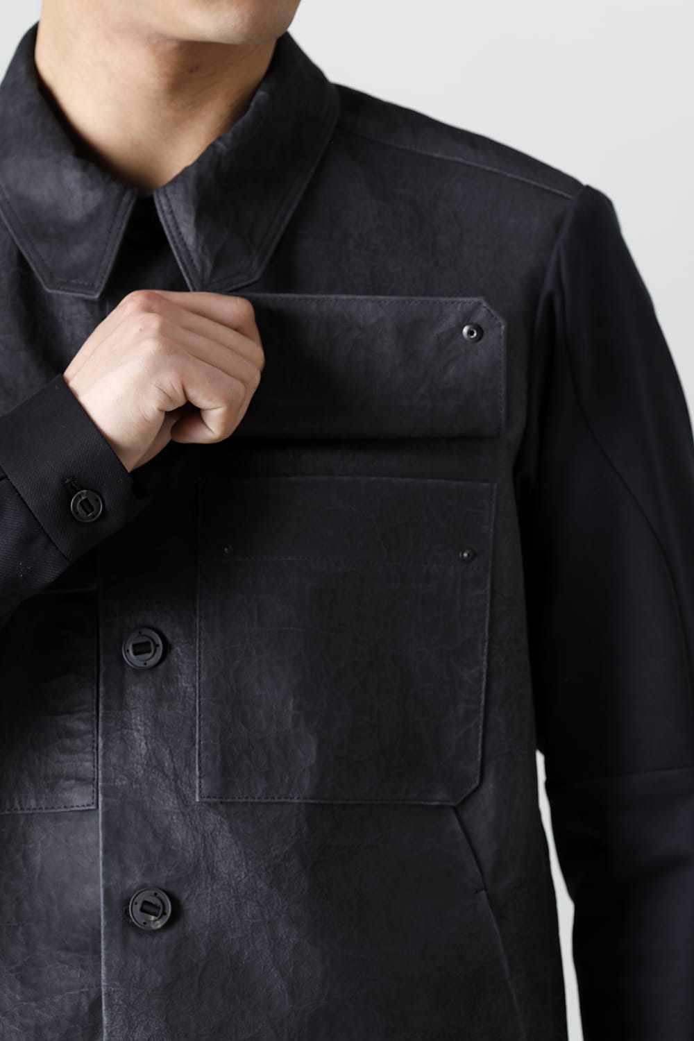 Leather CPO shirt Dyneema leather