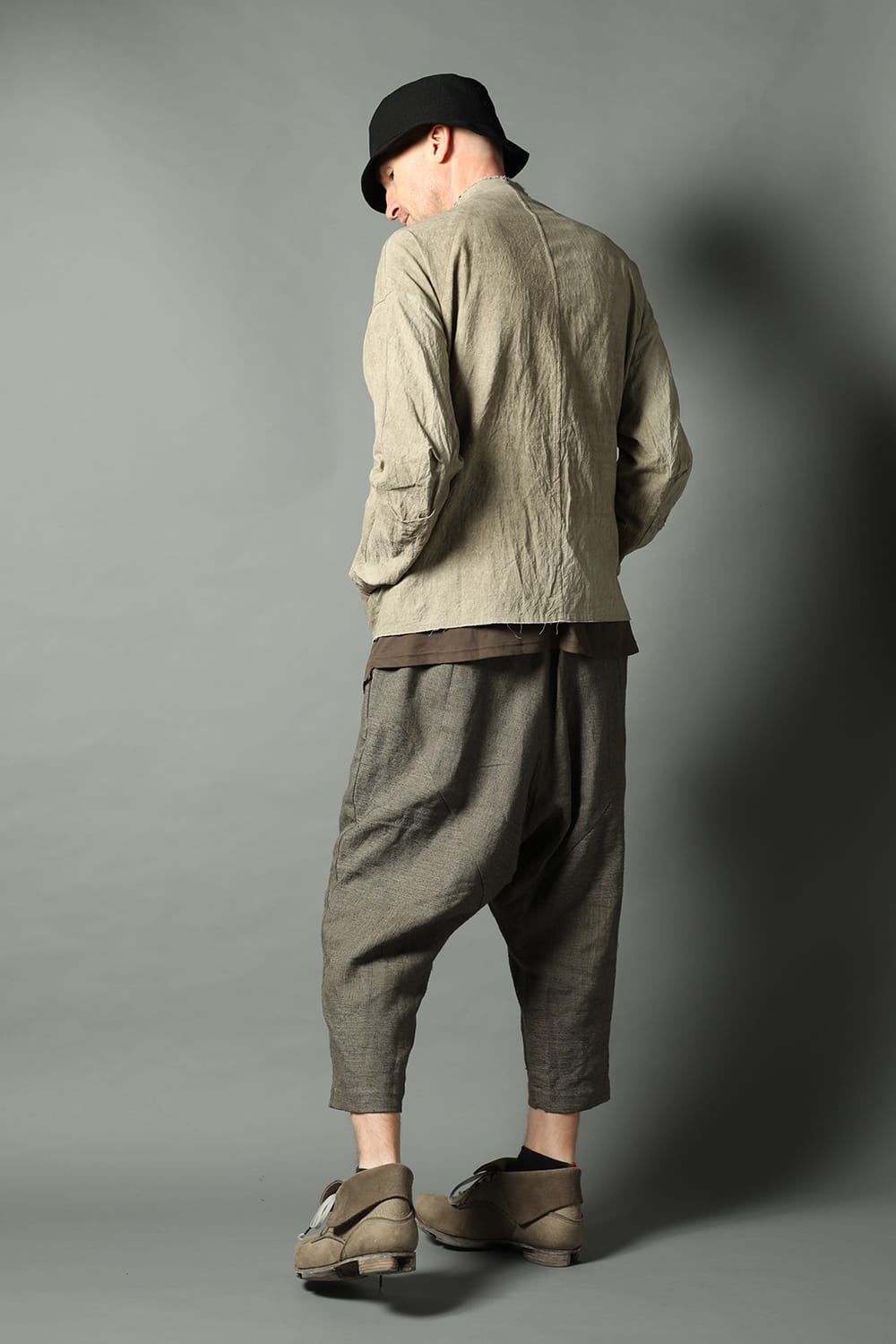 Jacket cotton / linen cold dyed