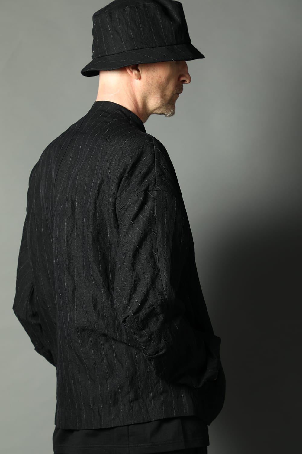 Jacket cotton linen metal shrink