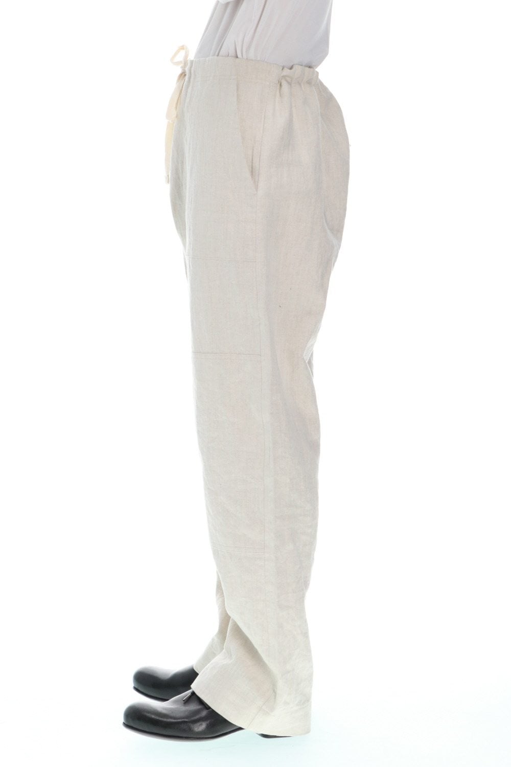 Cotton Linen Denim Tie Pants