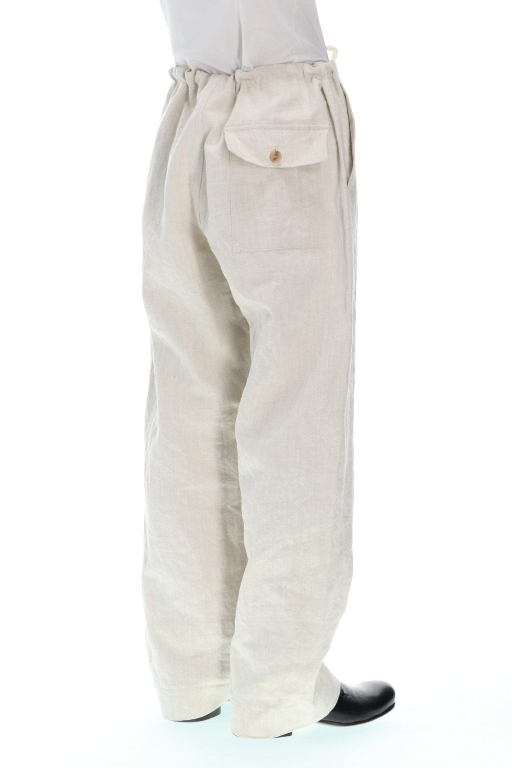 Cotton Linen Denim Tie Pants