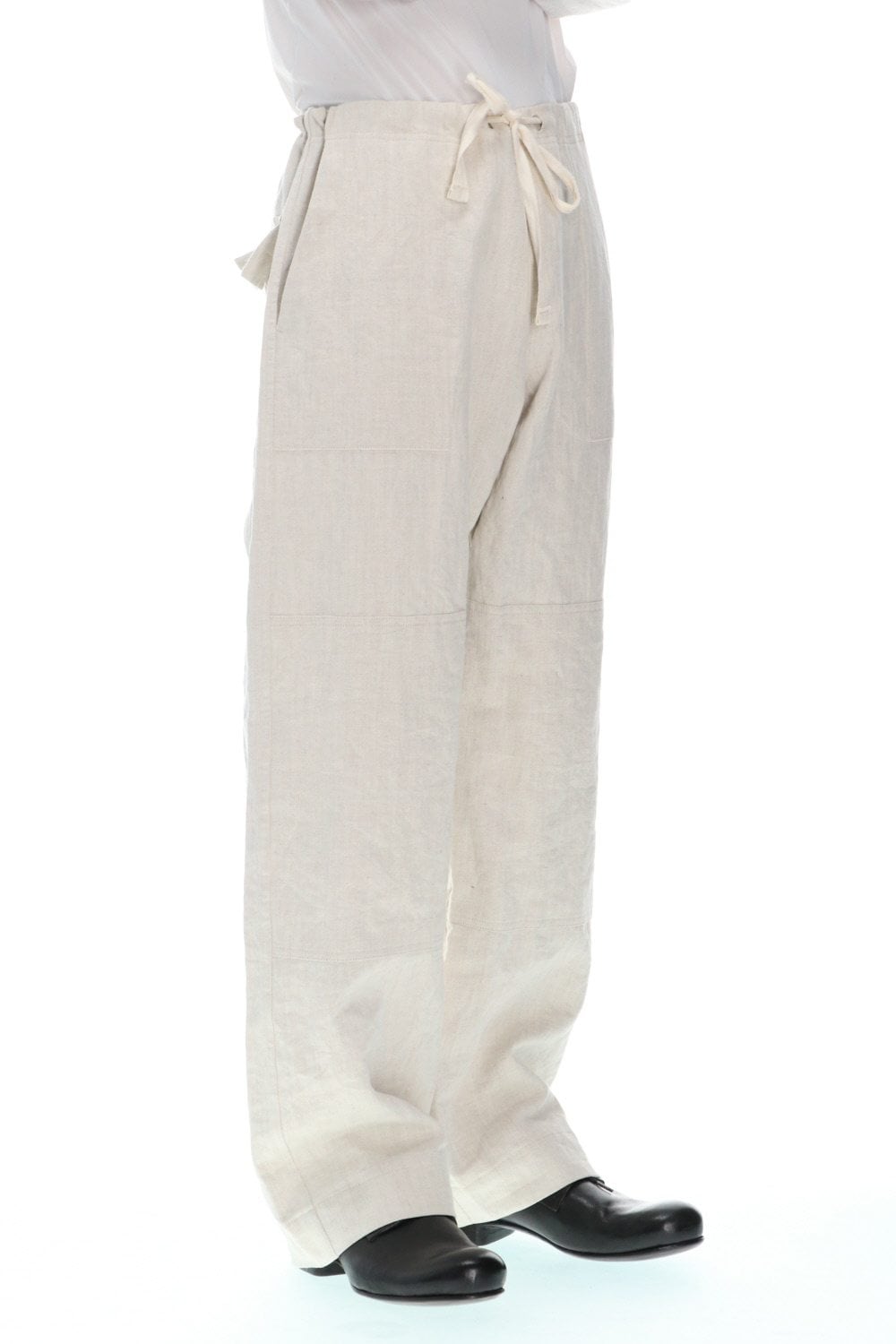 Cotton Linen Denim Tie Pants