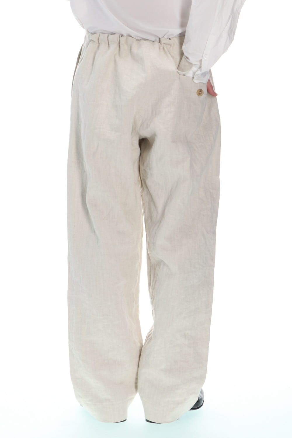 Cotton Linen Denim Tie Pants