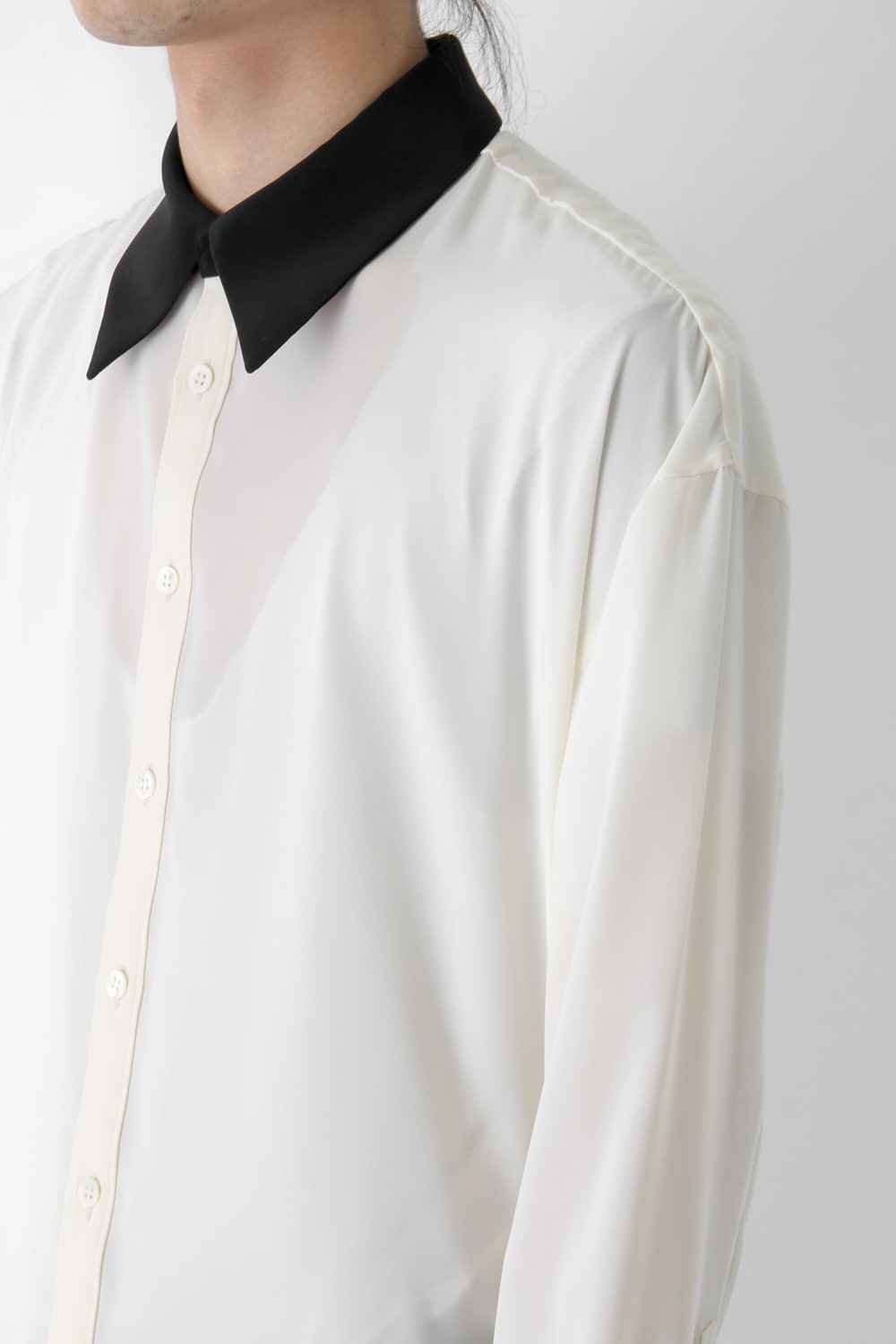 LAMBERT CREPE DE CHINE WRAP SHIRT UNSEX